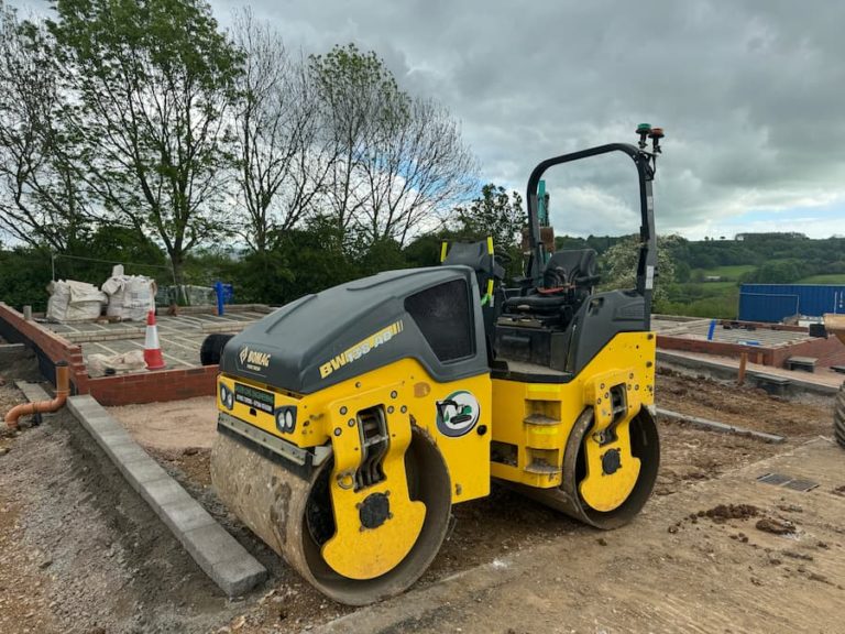 salter roller machine on construction site