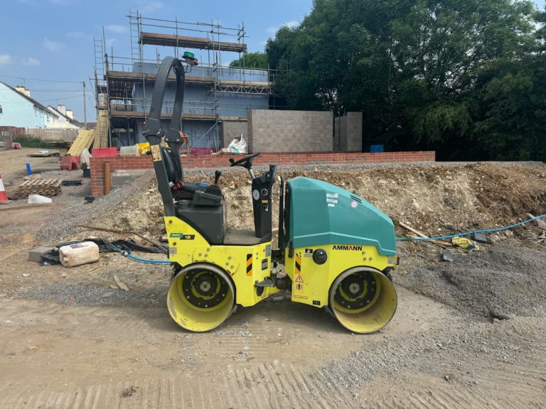 salter roller machine on construction site